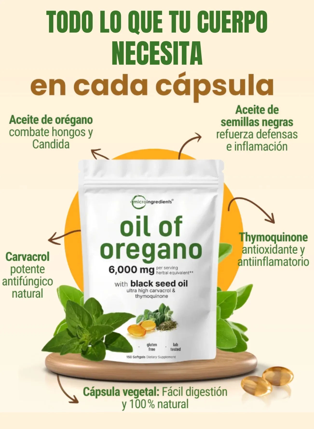 Aceite de orégano - Siente tu digestión ligera y tus defensas más fuertes cada día
