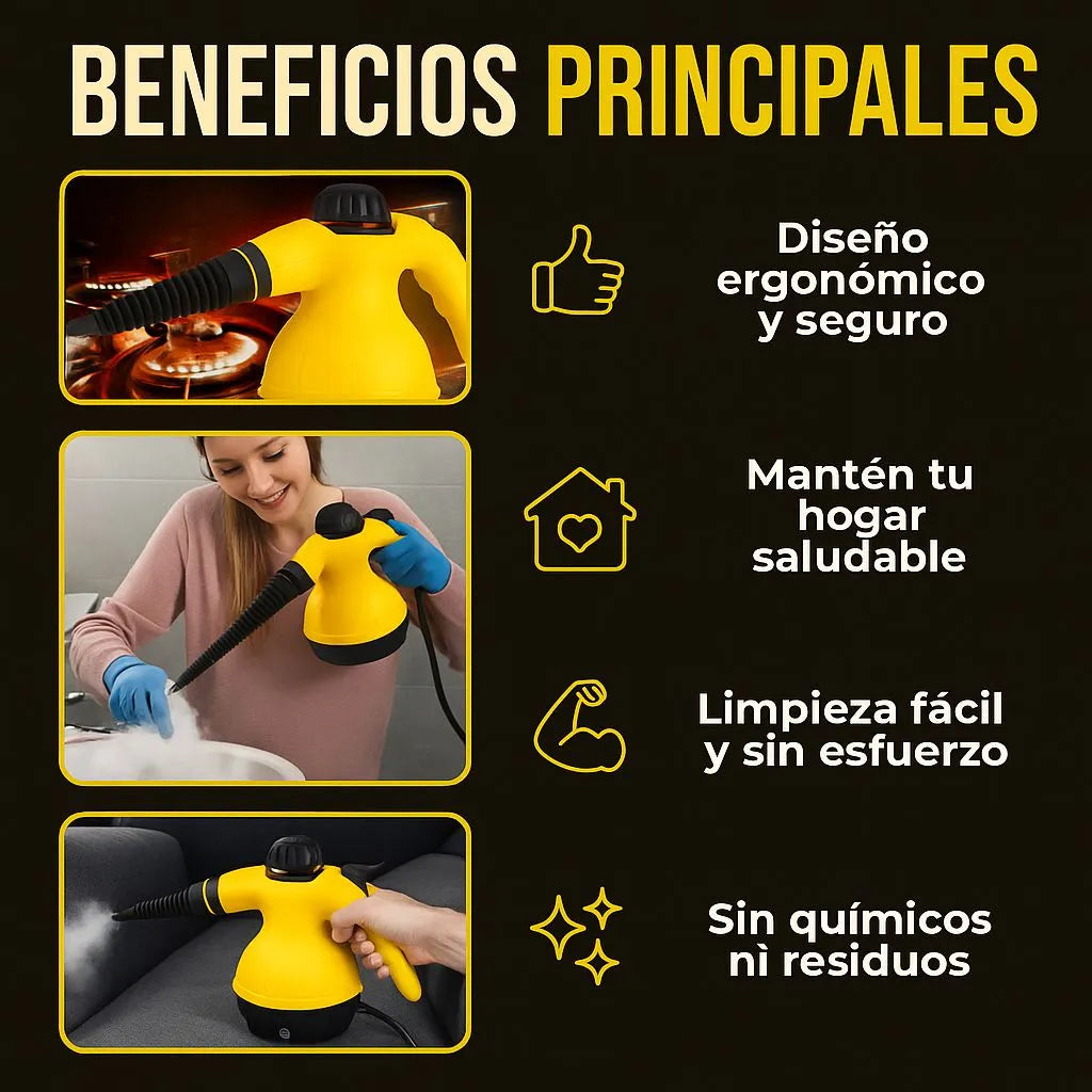Limpieza profunda sin químicos, elimina grasa y bacterias en cada rincón de tu hogar