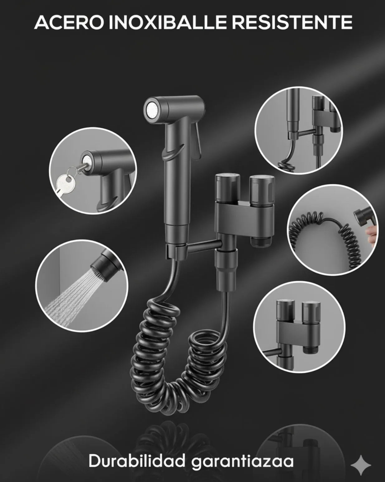 Bidet 2 en 1 de Acero Inoxidable - Ahorro, higiene y practicidad en tu hogar
