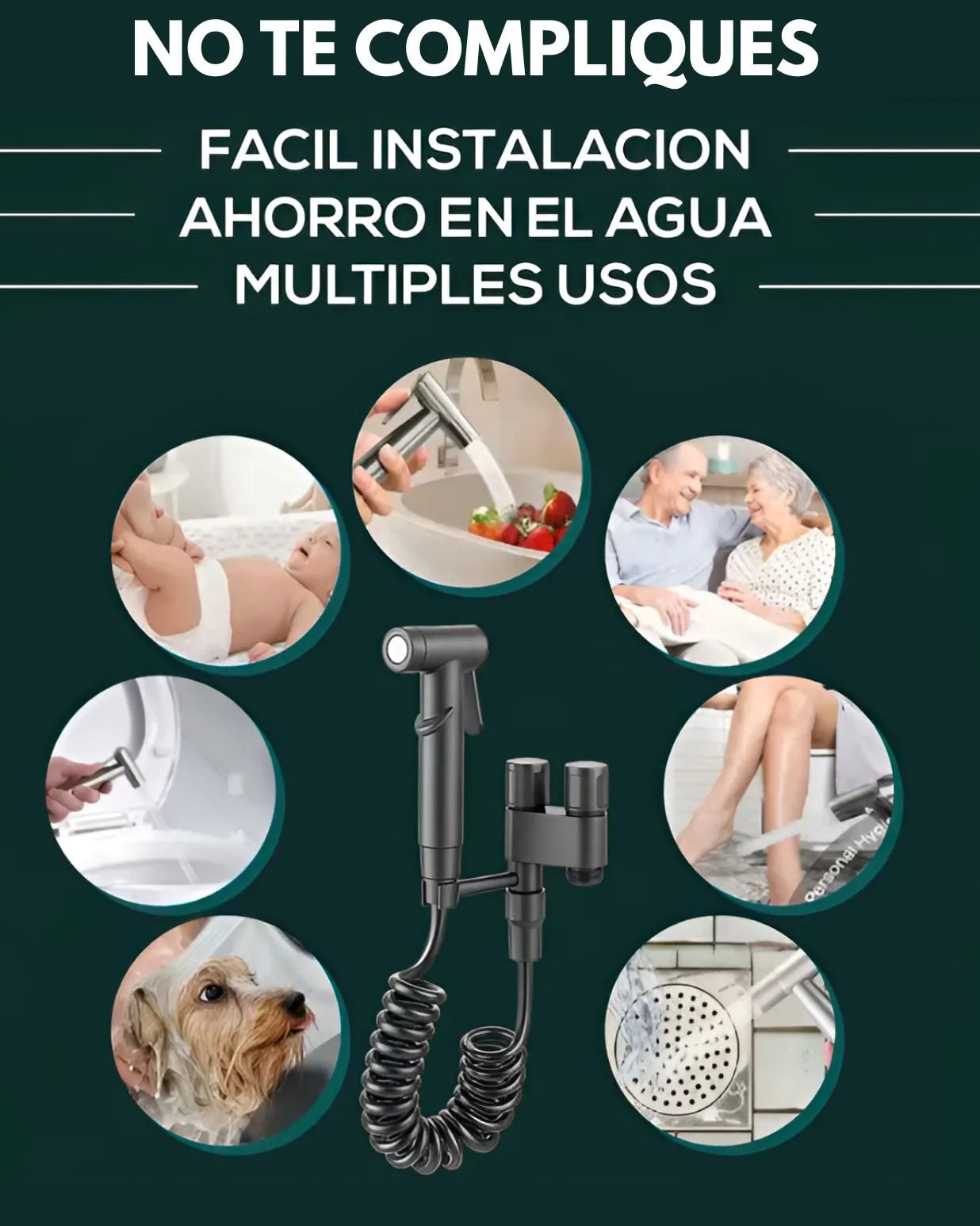 Bidet 2 en 1 de Acero Inoxidable - Ahorro, higiene y practicidad en tu hogar