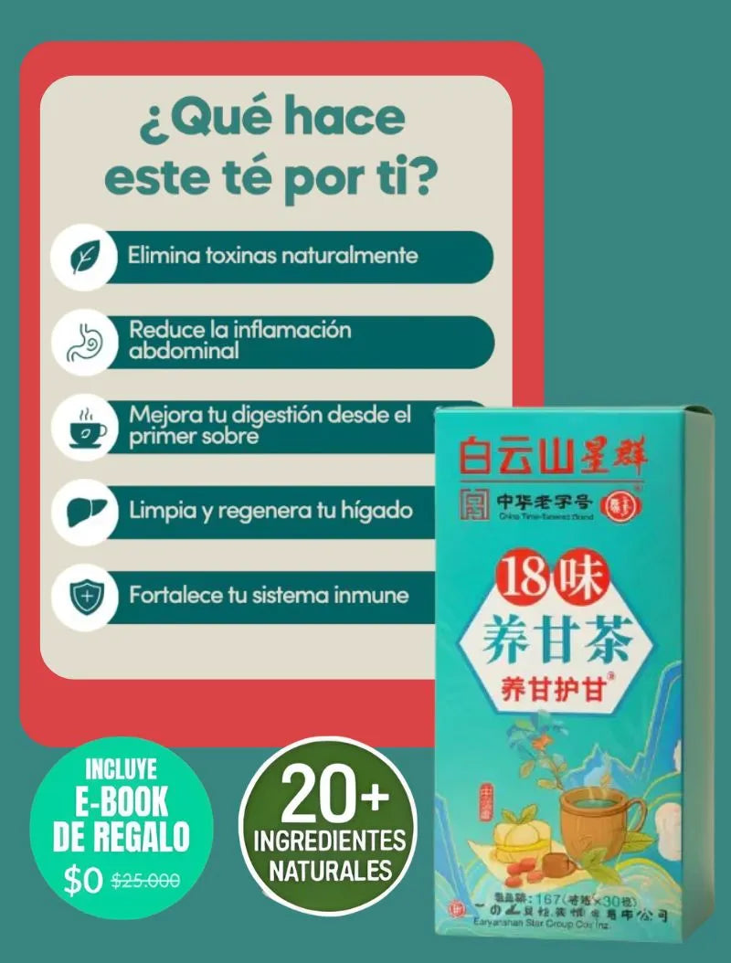 Te Chino Yigan 18 hierbas - Protege tu interior con la fuerza de 18 hierbas milenarias + E-Book de regalo