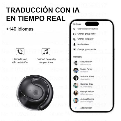 LinguaPods AI - Comprende cualquier idioma con nuestros Audífonos Bluetooth Traductores con IA
