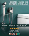 Bidet 2 en 1 de Acero Inoxidable - Ahorro, higiene y practicidad en tu hogar