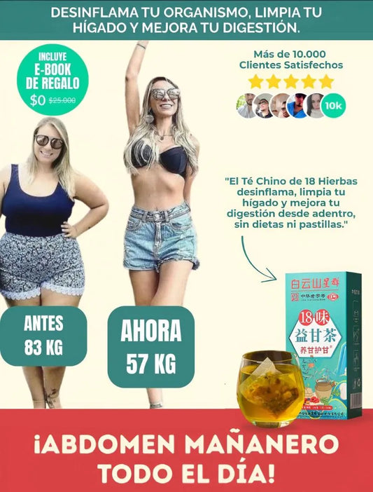 Te Chino Yigan 18 hierbas - Protege tu interior con la fuerza de 18 hierbas milenarias + E-Book de regalo